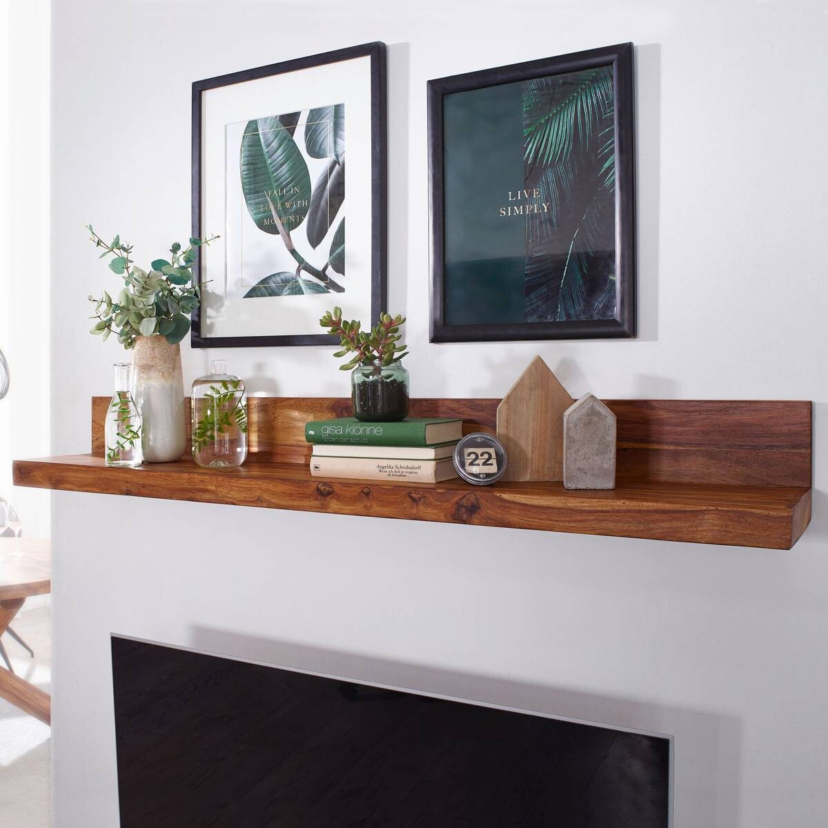 Wandregal natur B/H/T: ca. 60x17x23 cm