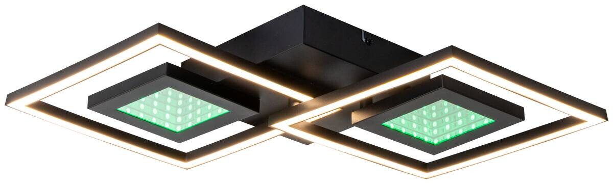 Nolo Deckenleuchte Kenny schwarz Metall B/H/L: ca. 35x6x64 cm