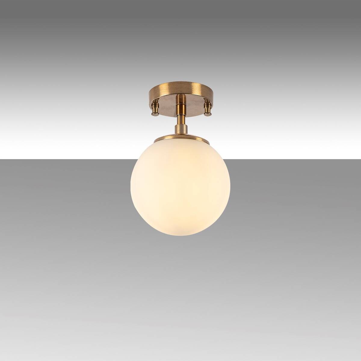 Opviq Deckenleuchte Atmaca-10220 Glas Metall B/H/T/L/D: ca. 15x23x15x15x15 cm E14 1 Brennstellen