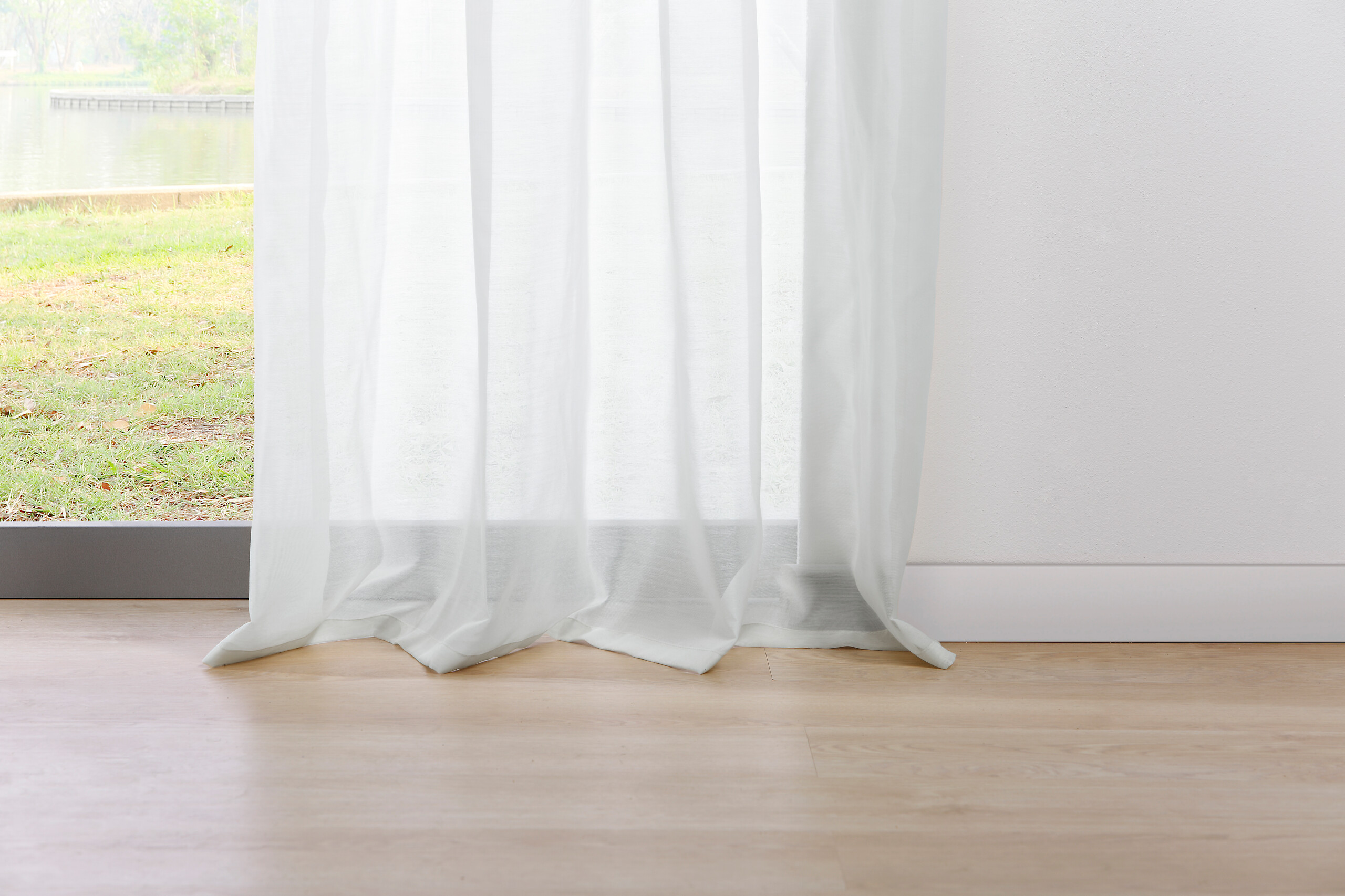 Ösenvorhang PURE weiß B/L: ca. 135x300 cm