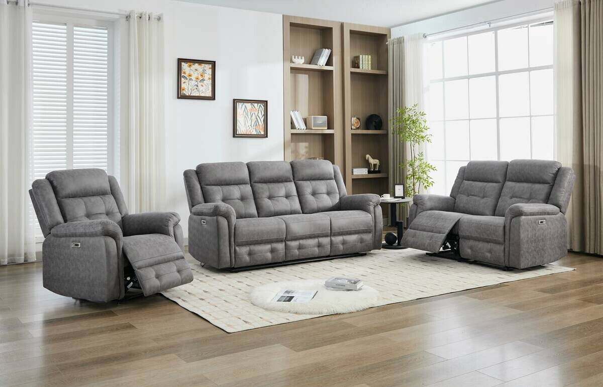 Sofa Philip grau Microfaser B/H/T: ca. 208x103x95 cm Sofa Philip grau Microfaser B/H/T: ca. 208x103x95 cm