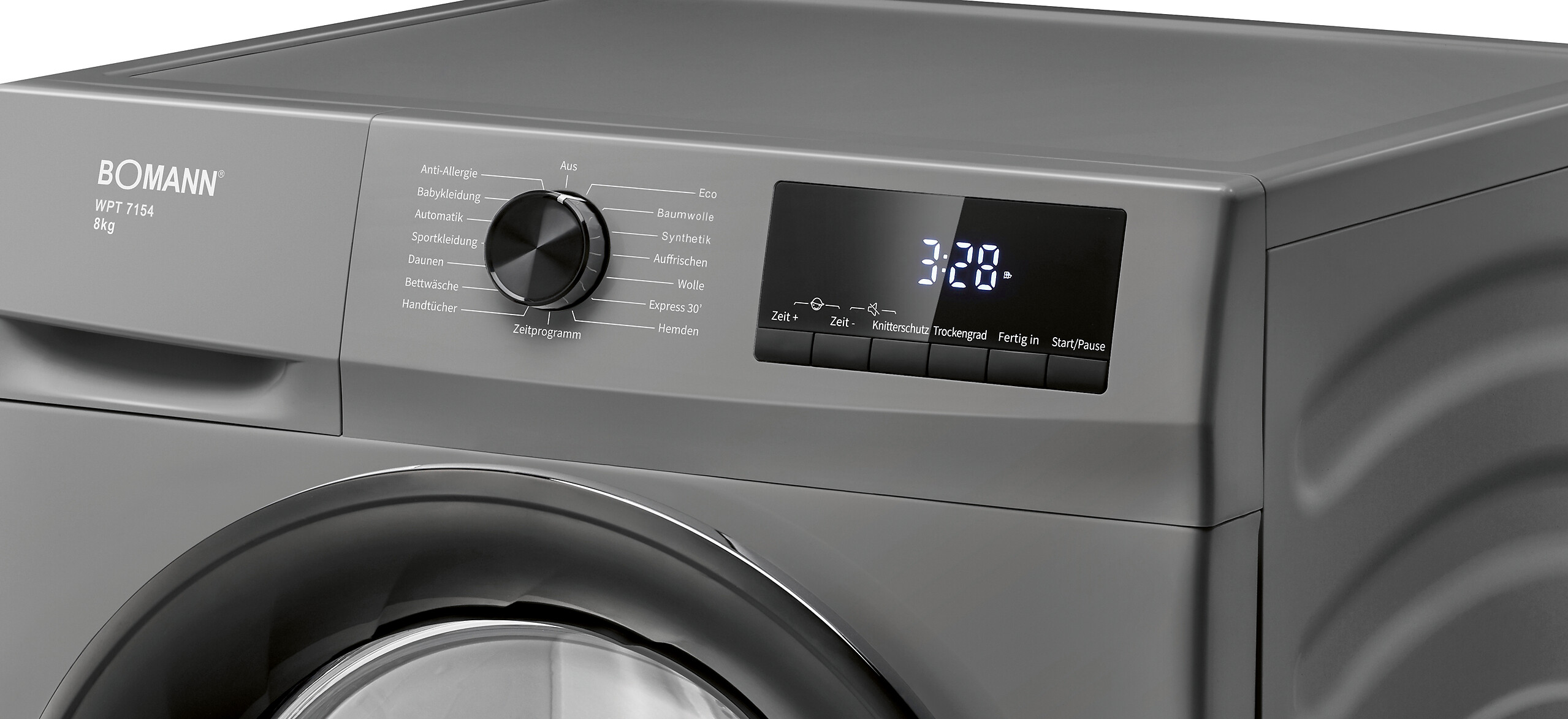 Bomann Wärmepumpentrockner WPT 7154 titanfarbig B/H/T: ca. 59,5x84,5x58 cm ca. 8 kg