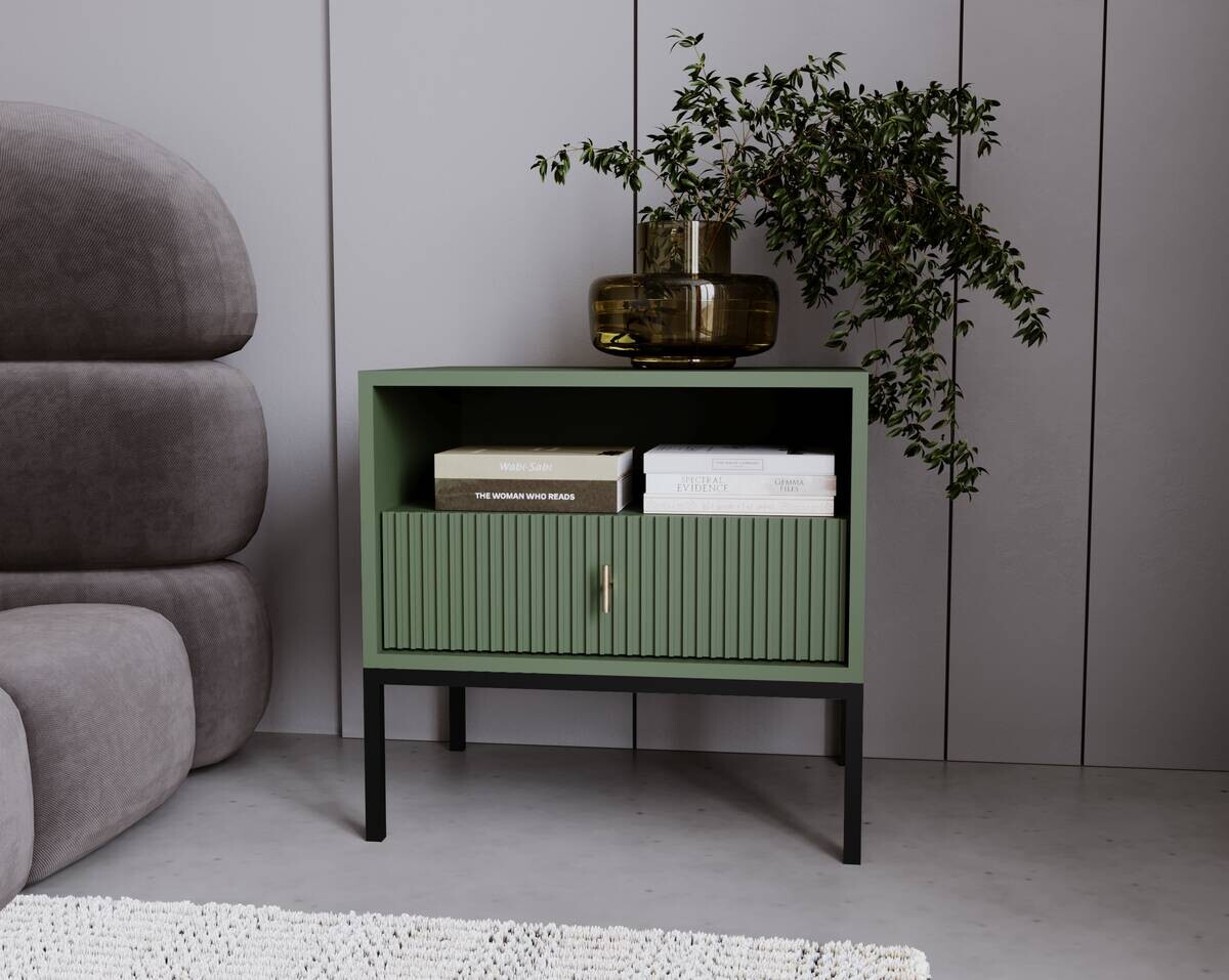 Nachtkonsole MAGGIORE grün B/H/T: ca. 53,9x52,4x39 cm
