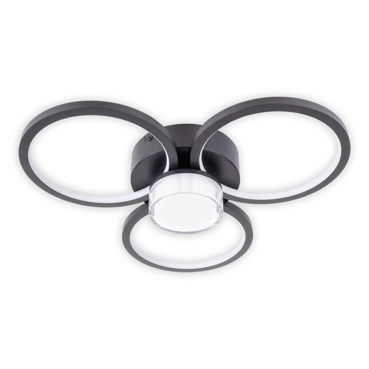 Näve Leuchten Deckenleuchte 1403822 Kunststoff Metall B/H/T: ca. 43,6x9x43,6 cm null 4 Brennstellen