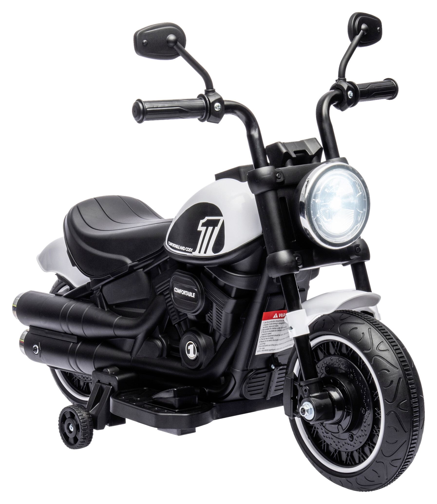 HOMCOM Kinder-Elektromotorrad schwarz B/H/L: ca. 42x57x76 cm