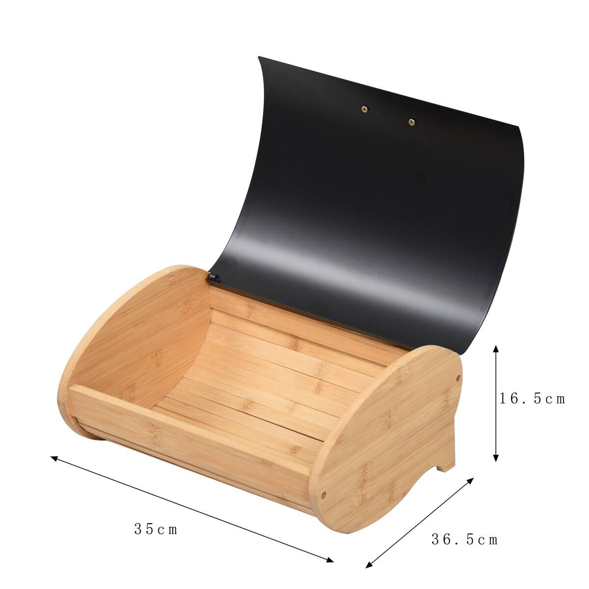 POCOline Brotkasten schwarz Bambus B/H/L: ca. 25x17x35 cm