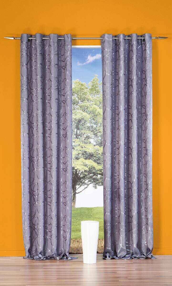 POCOline Ösenvorhang Eaton silber B/L: ca. 140x245 cm