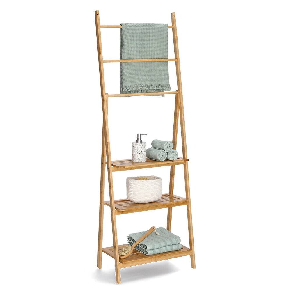 Zeller Leiter-Regal natur Bambus B/H/L: ca. 305x1535x53 cm