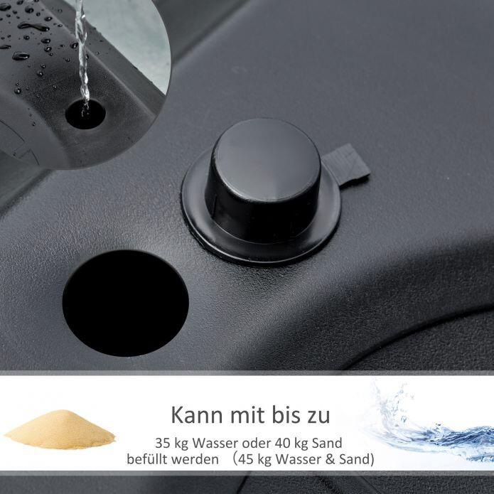 HOMCOM Basketballkorb schwarz B/H/L: ca. 83x260x75 cm