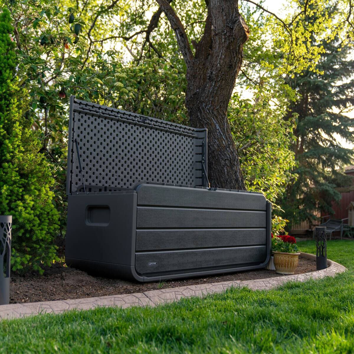 Lifetime Kissen- & Auflagenbox Space anthrazit Kunststoff B/H/L: ca. 147,1x64,5x72 cm