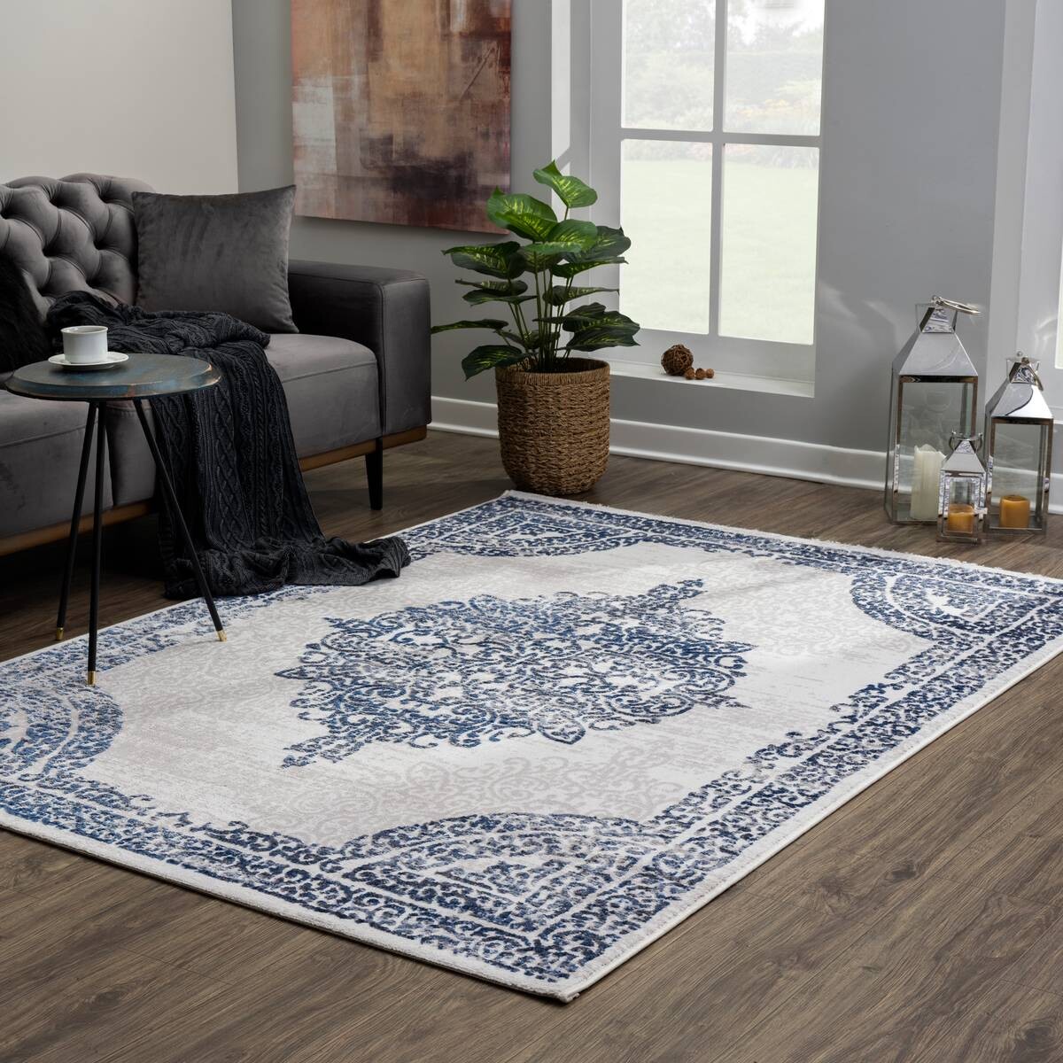 Sanat Teppich Evra hellgrau B/L: ca. 80x150 cm