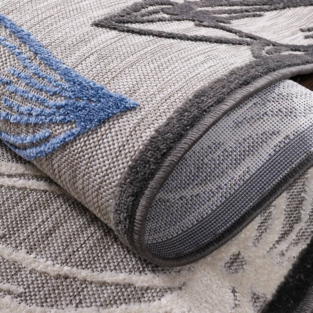 Sanat Outdoorteppich FLORAL grau B/L: ca. 240x330 cm