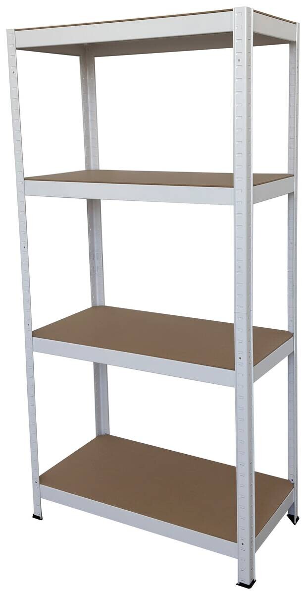 Schwerlaststeckregal weiß B/H/T: ca. 75x150x30 cm