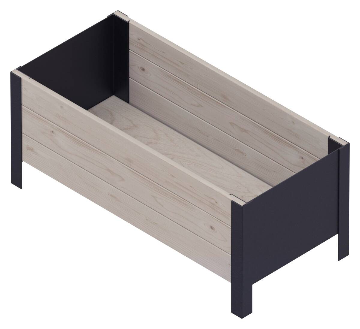 UPYARD Hochbeet MODERN grau Holz B/H/L: ca. 36x32x78 cm
