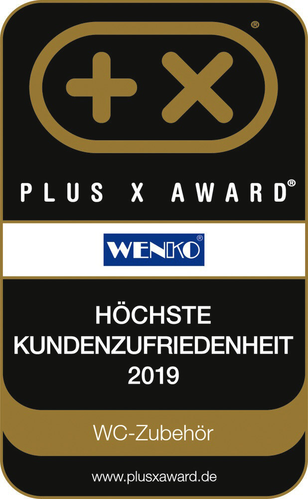 WENKO Schwingdeckeleimer weiß silber Kunststoff H/D: ca. 26x19 cm