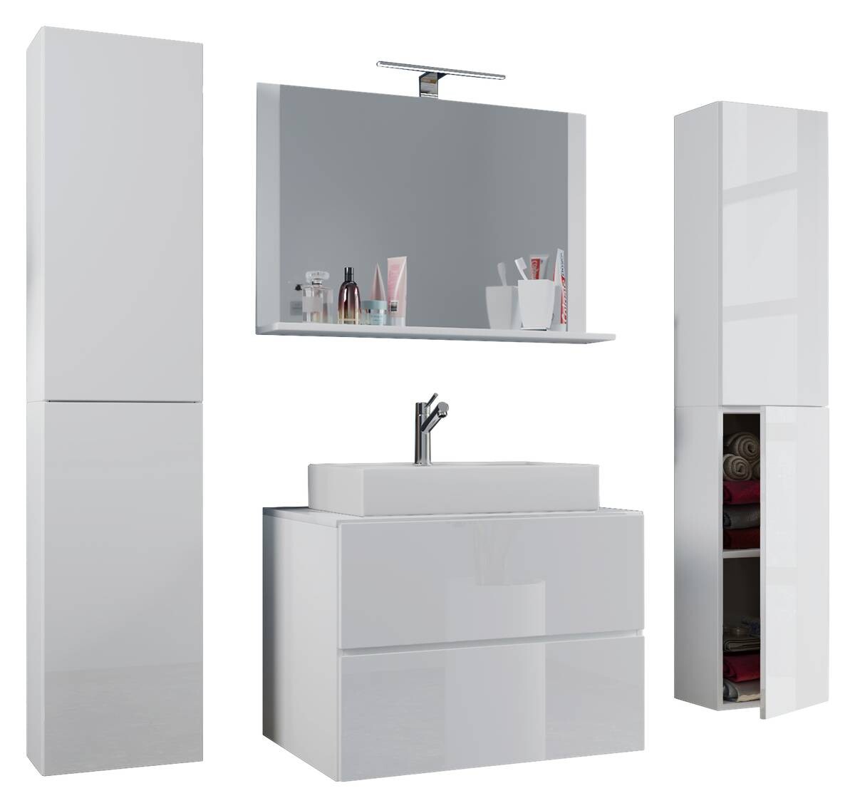 Waschplatz 5tlg-Lendas weiß weiß B/H/T: ca. 60x52x52 cm