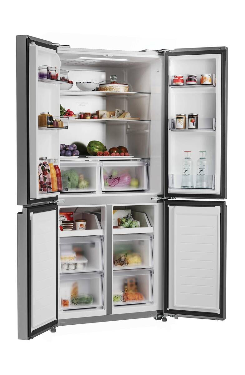 Hoover Multi-Door Kühl-/Gefrierkombination HHCR3818ENPL Edelstahloptik B/H/T: ca. 83,3x181,5x65 cm