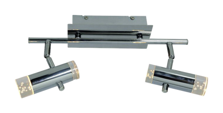 Näve Leuchten LED Deckenleuchte NV1235942 Chrom Metall Kunststoff 2 Brennstellen