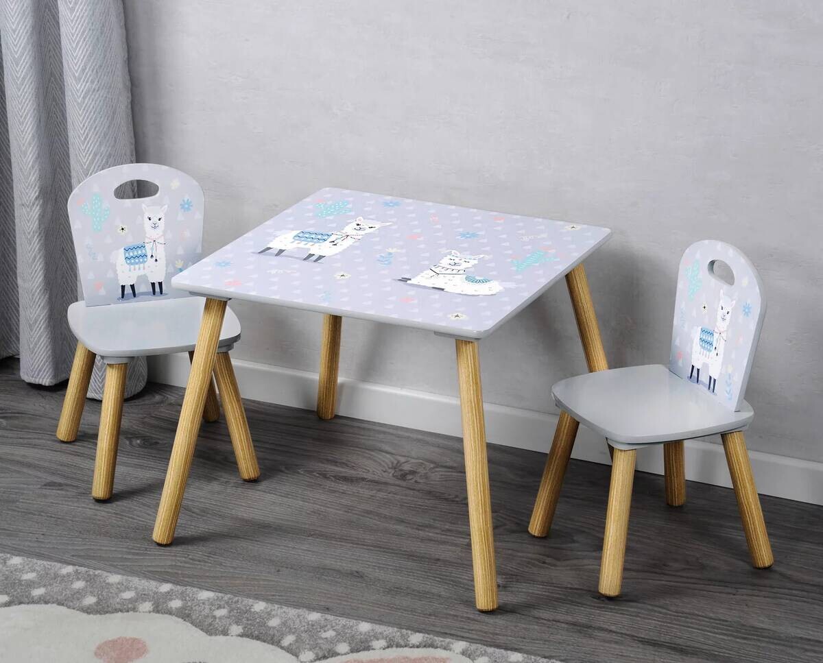 Kesper Kindertisch mit zwei Stühlen multicolor Spanplatte Kesper Kindertisch mit zwei Stühlen multicolor Spanplatte