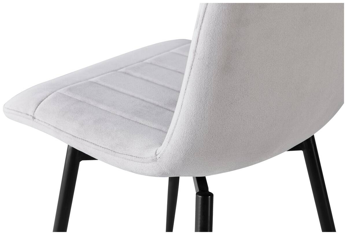 Stuhl Ayra grau Samt B/H/T: ca. 57x85x57 cm