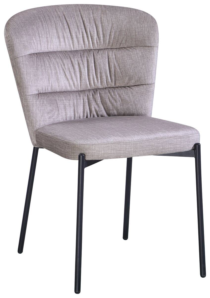 Stuhl Dora beige Velourstoff