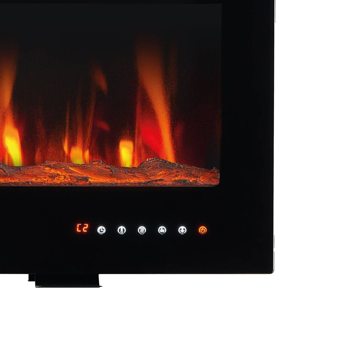 KAMINIO Elektrischer-Kamin MARLON schwarz Metall B/H/T: ca. 106,6x46,6x11,9 cm ca. 1800 W