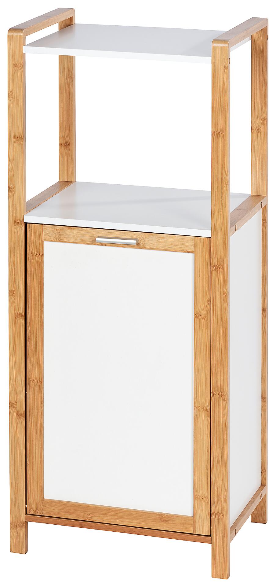 Badregal weiß Bambus