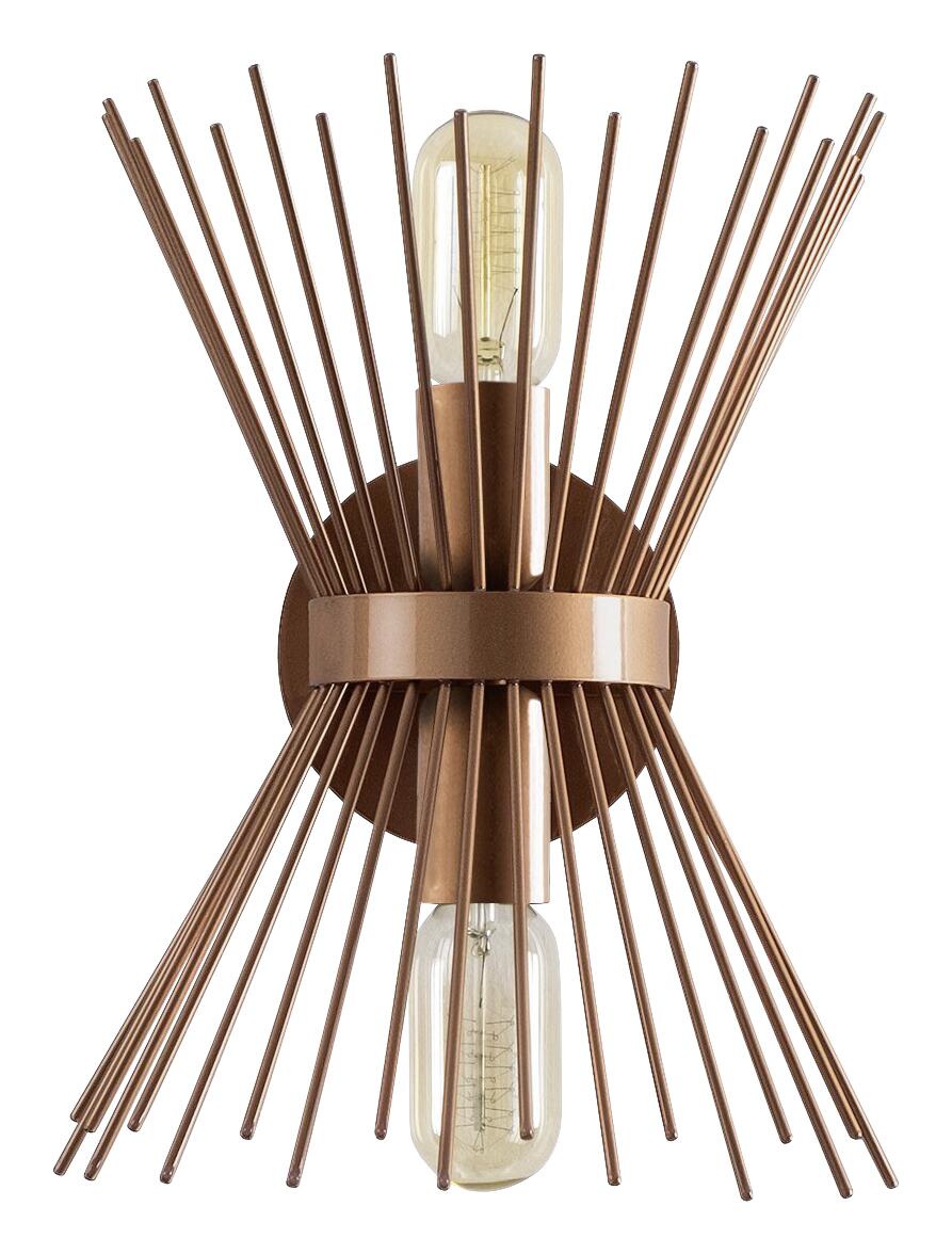 Opviq Wandleuchte GMN-000010 Kupfer B/H/T/L: ca. 16x33x16x23 cm E27 2 Brennstellen