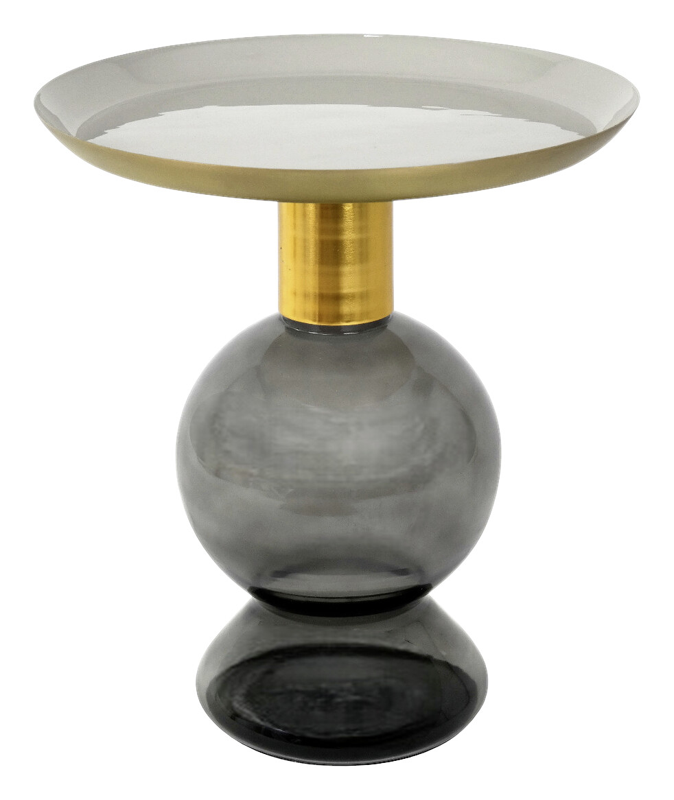 Beistelltisch Mattia creme Metall H/D: ca. 60x50 cm