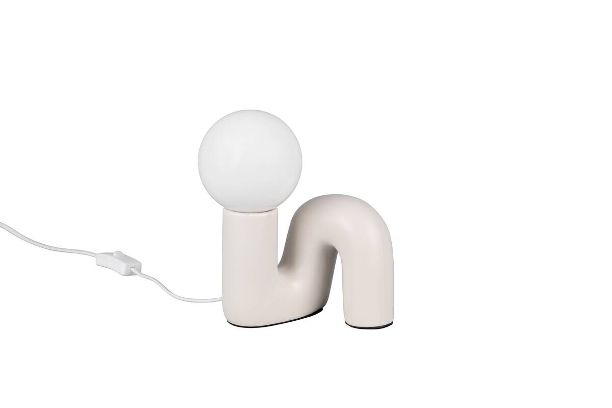 Reality Tischleuchte weiß grau Glas Keramik G9 1 Brennstellen