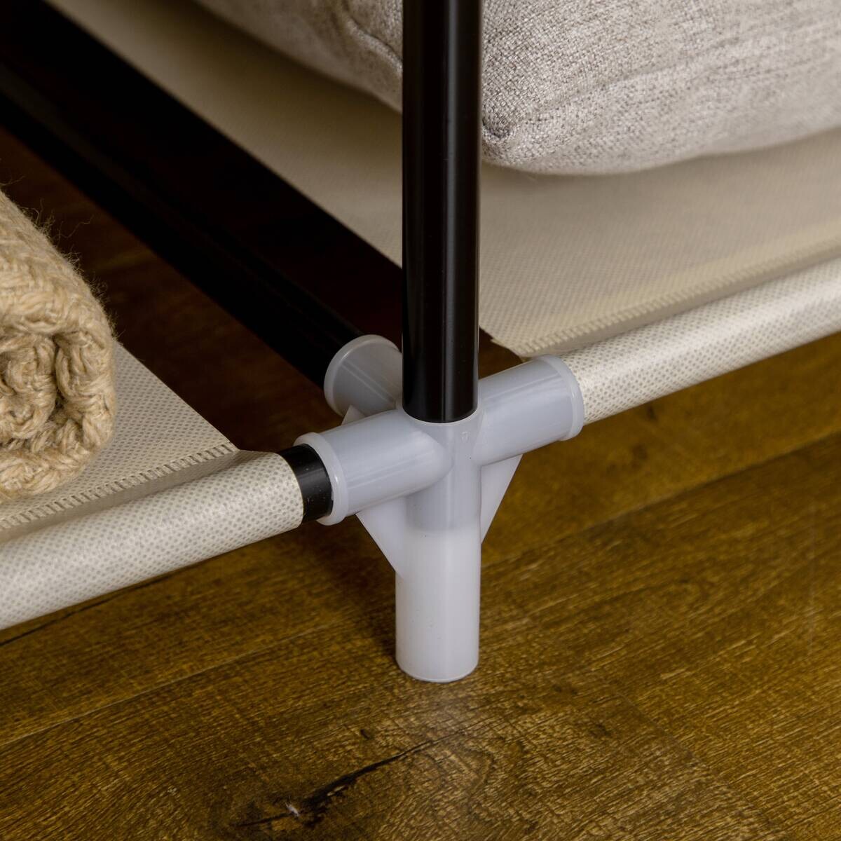 HOMCOM Kleiderschrank beige Edelstahl B/H/L: ca. 43x125x162,5 cm