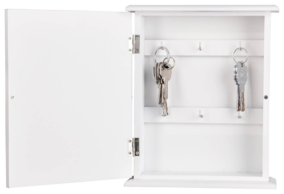 Schlüsselkasten Sandy weiß MDF B/H/T: ca. 20x24x7 cm