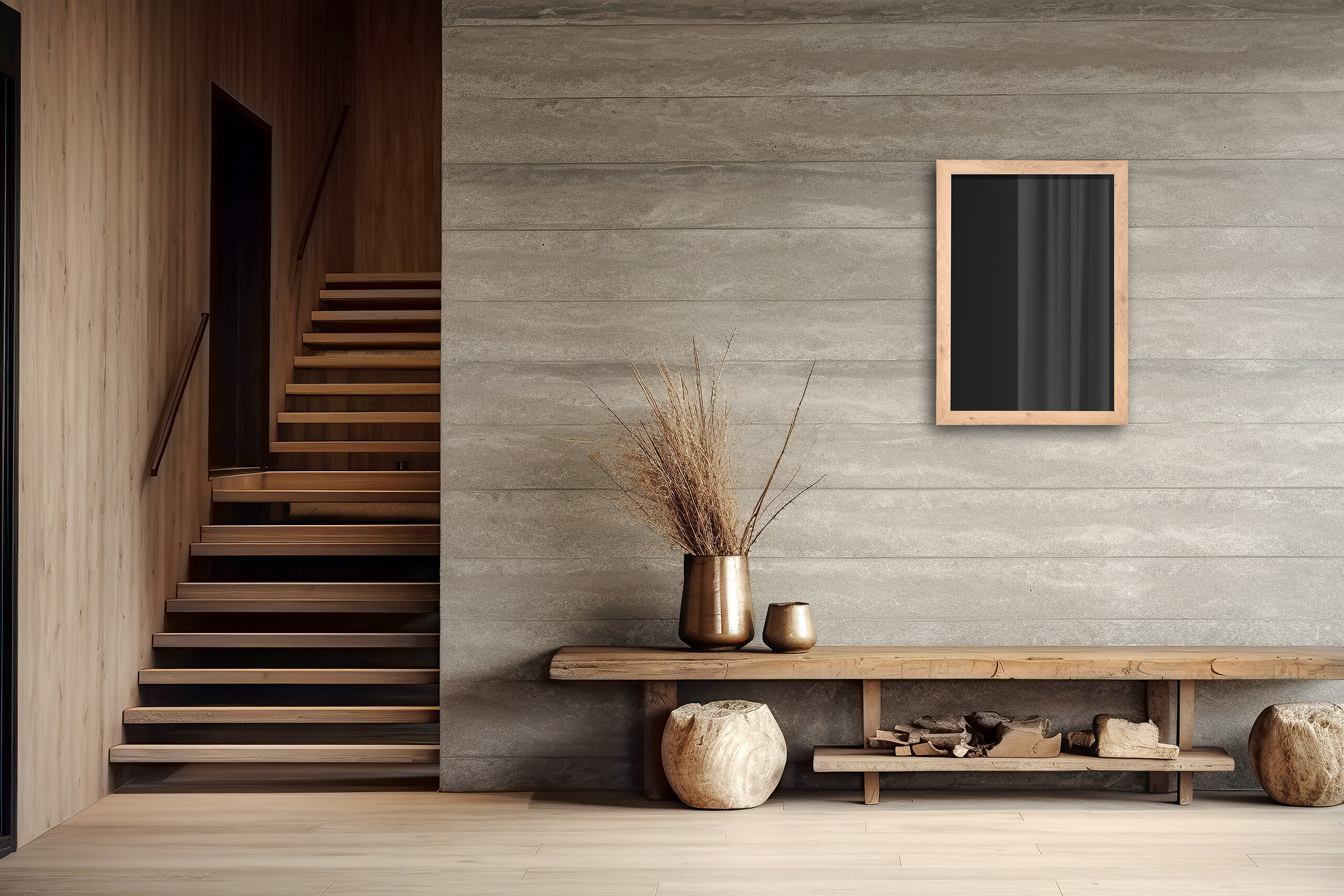 Mirrors&More Rahmenspiegel KIM Eiche Artisan B/H/T: ca. 48x68x2 cm