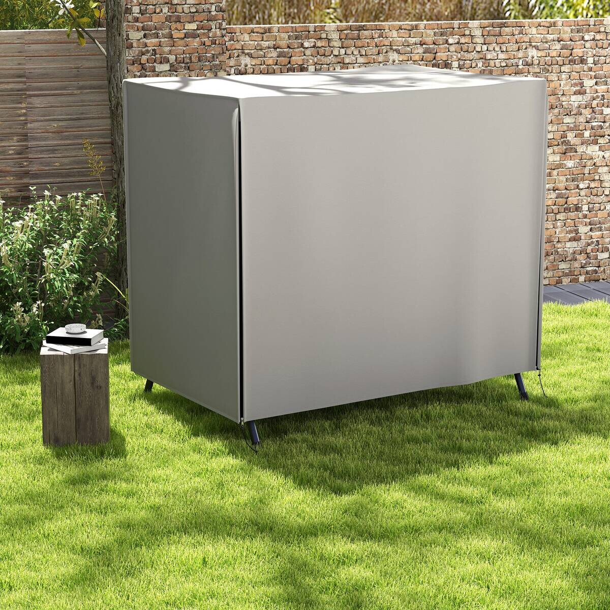 Outsunny Abdeckplane grau Polyester B/H/L: ca. 114x177x152 cm