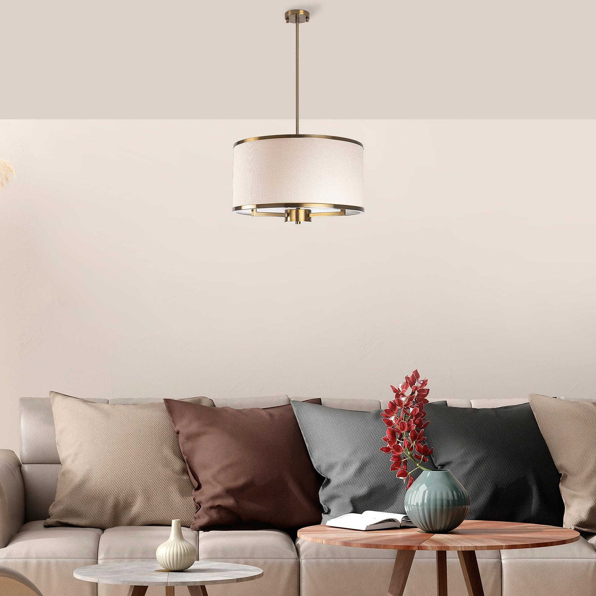 Opviq Pendelleuchte Way-11650 B/H/T/L/D: ca. 50x84x50x50x50 cm E27 3 Brennstellen