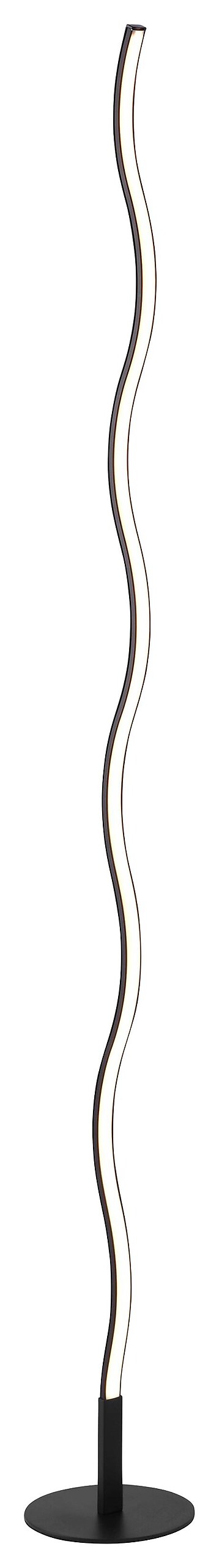 Just Light Stehleuchte Wave schwarz Kunststoff Metall H: ca. 120 cm