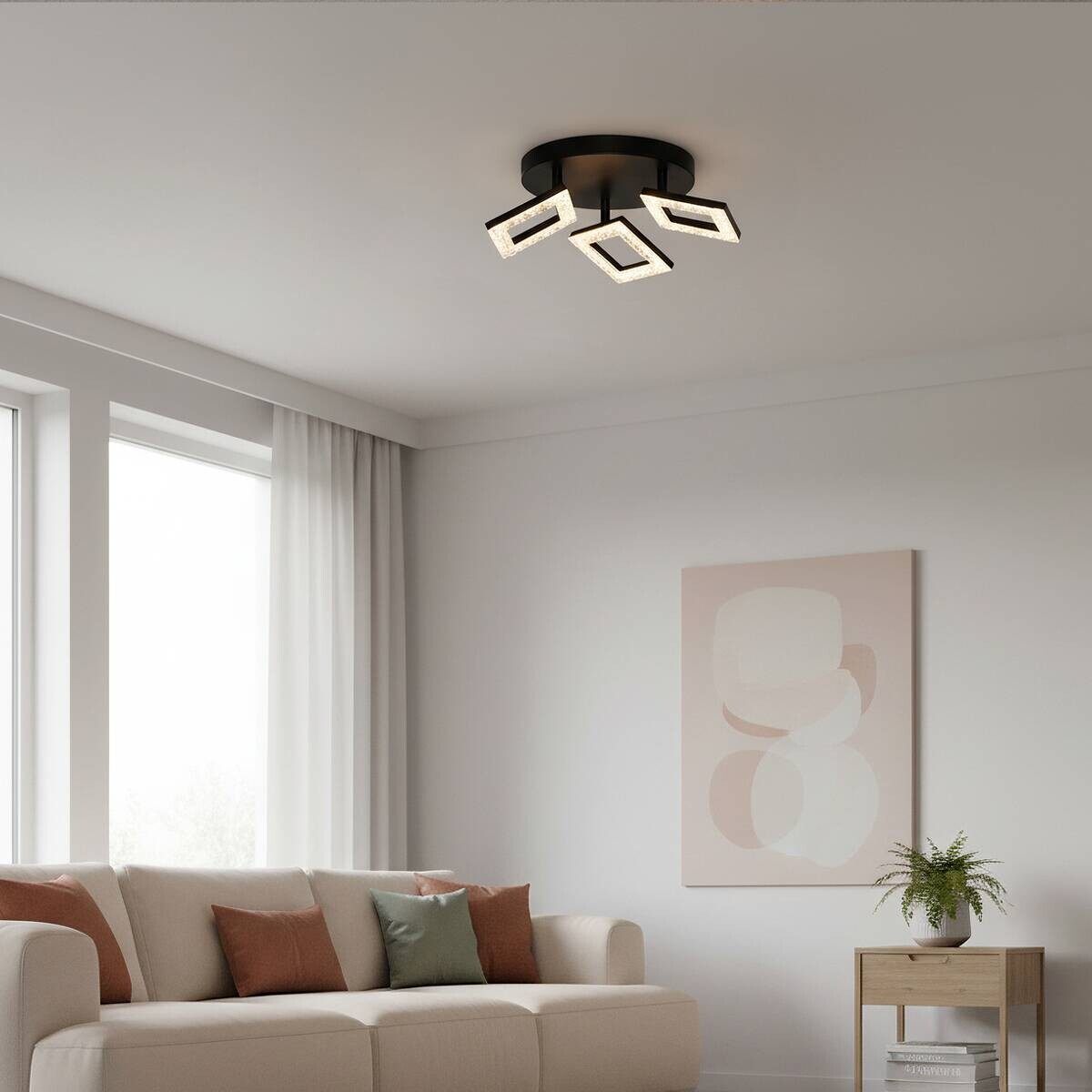 POCOline LED-Spot Kalea mattschwarz Acryl H/D: ca. 8x22 cm 3 Brennstellen