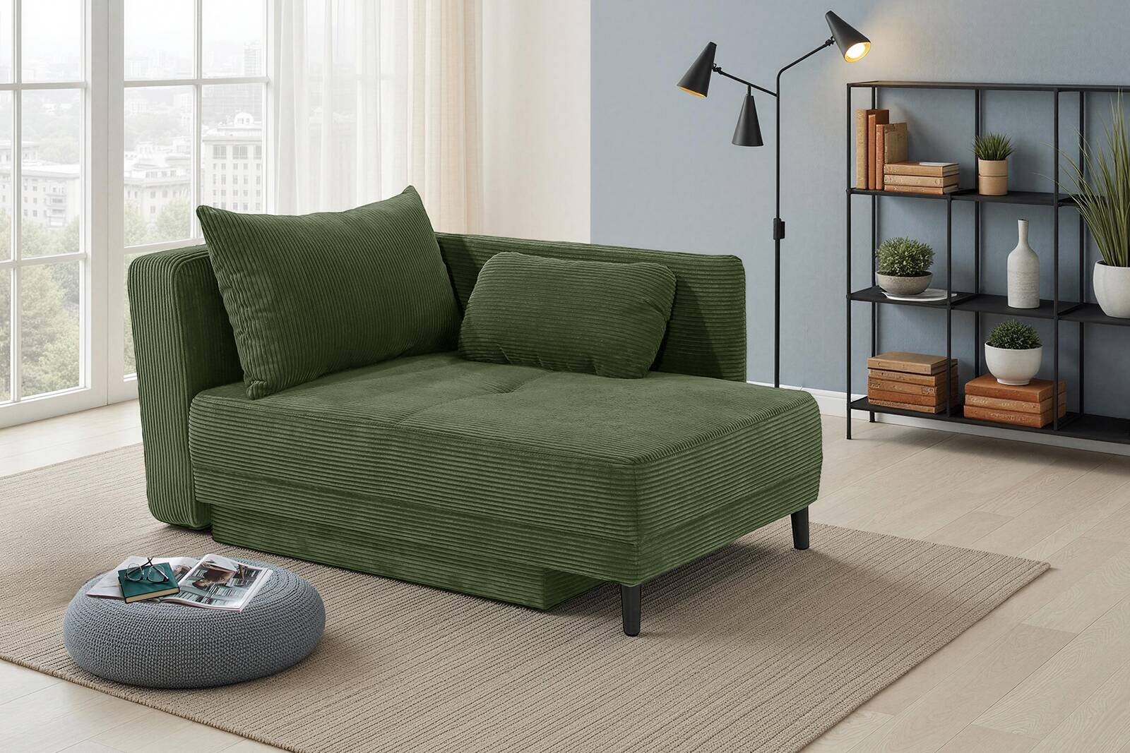 Recamiere grün Microfaser B/H/T: ca. 155x81x73 cm Recamiere grün Microfaser B/H/T: ca. 155x81x73 cm