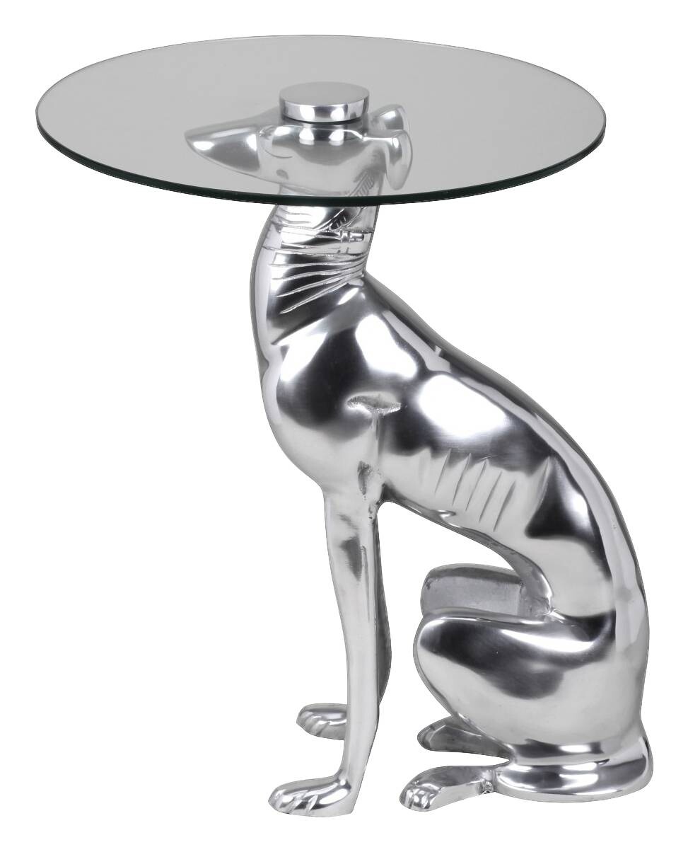 Beistelltisch silber Aluminium B/H/T: ca. 40x50x40 cm