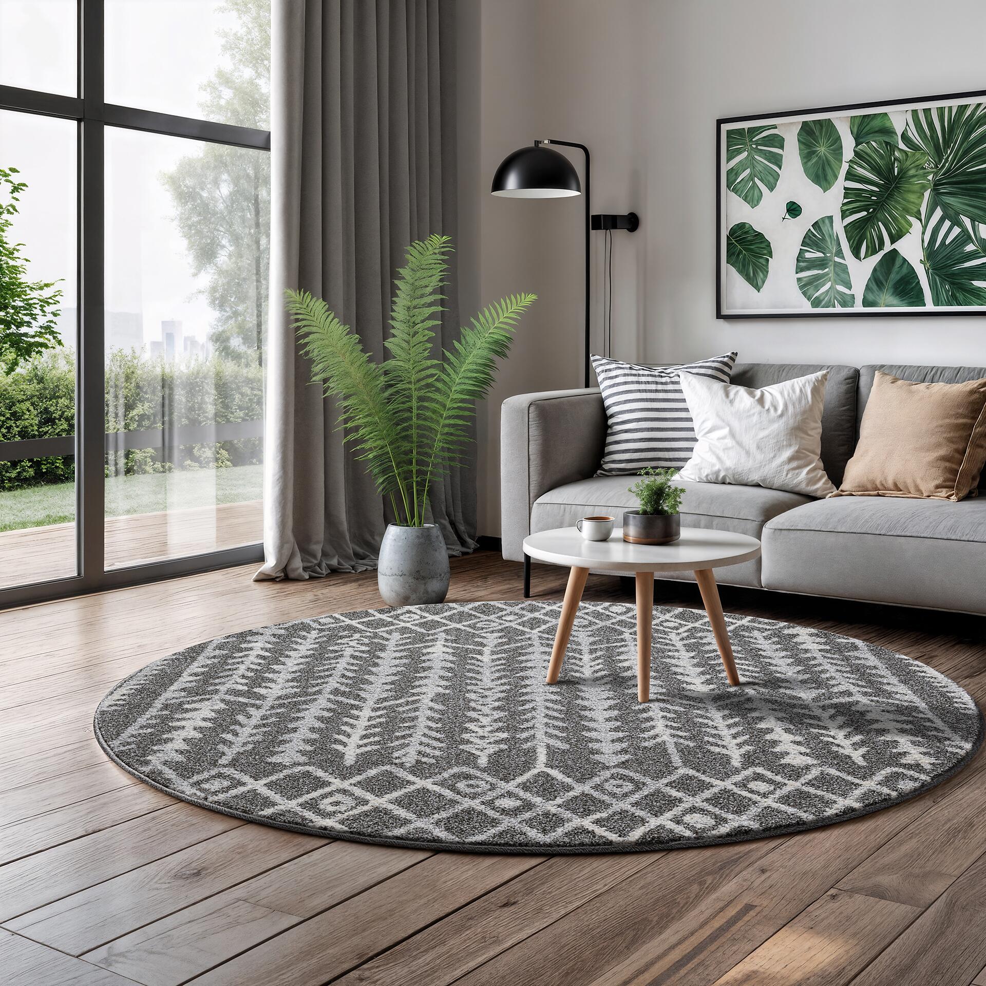 Sanat Teppich anthrazit B/L: ca. 120x120 cm Sanat Teppich anthrazit B/L: ca. 120x120 cm