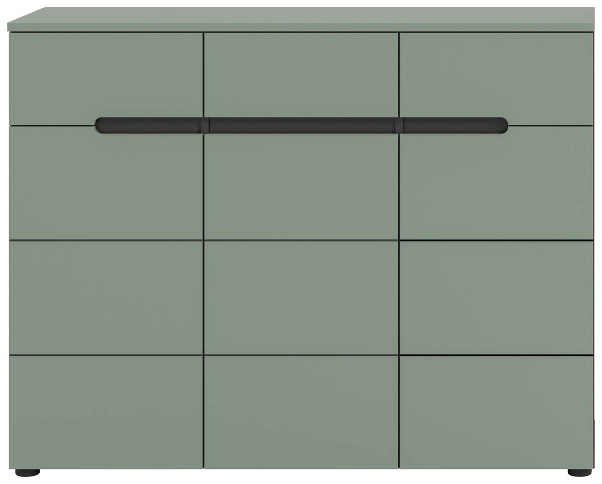 Schuhkommode Canu grün basaltgrau Nachbildung B/H/T: ca. 94x120x37 cm