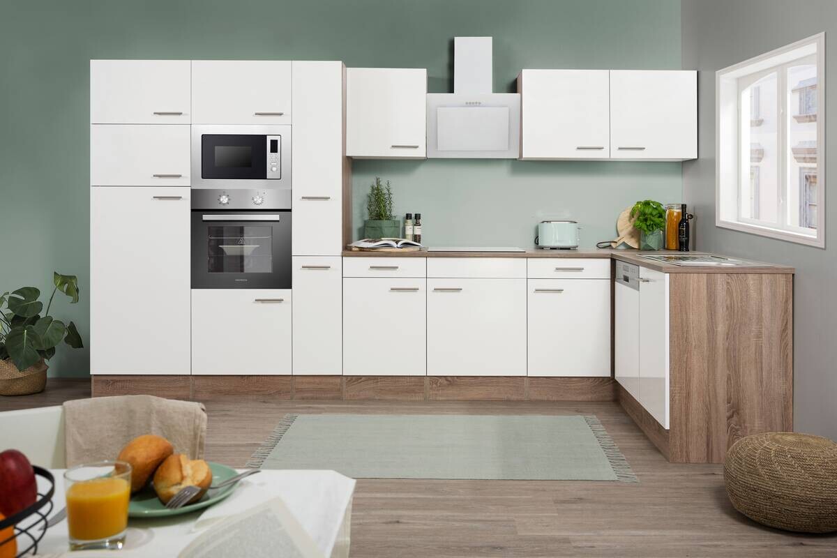 Respekta Winkelküche KBL370EYWMISGKE weiß B/H/T: ca. 370x205x172 cm Respekta Winkelküche KBL370EYWMISGKE weiß B/H/T: ca. 370x205x172 cm