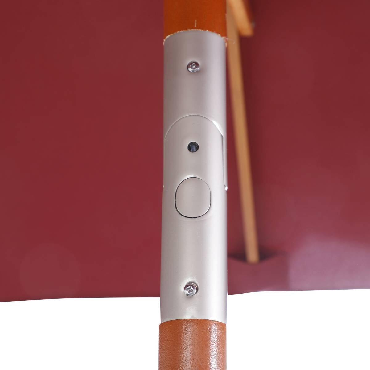 Outsunny Sonnenschirm weinrot Holz B/H/L: ca. 150x230x200 cm