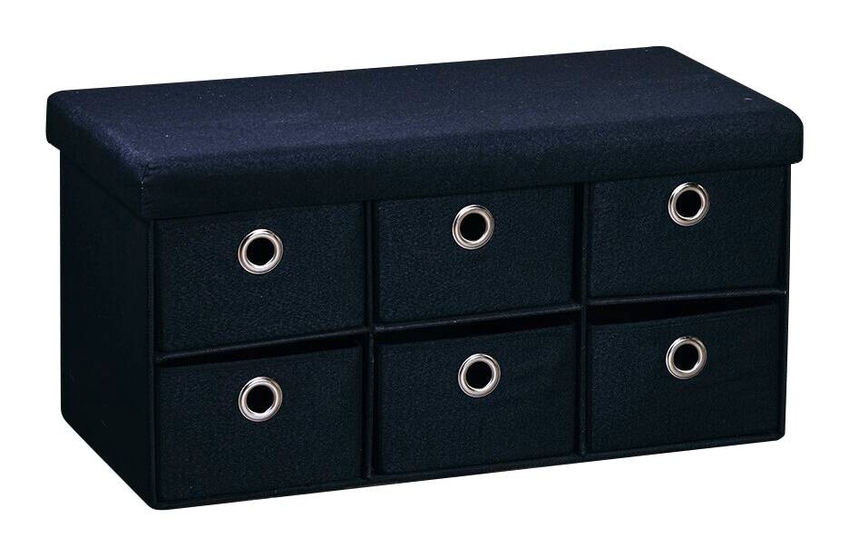 Kesper Sitzbank schwarz Polyester B/H/L: ca. 39x8,7x78 cm