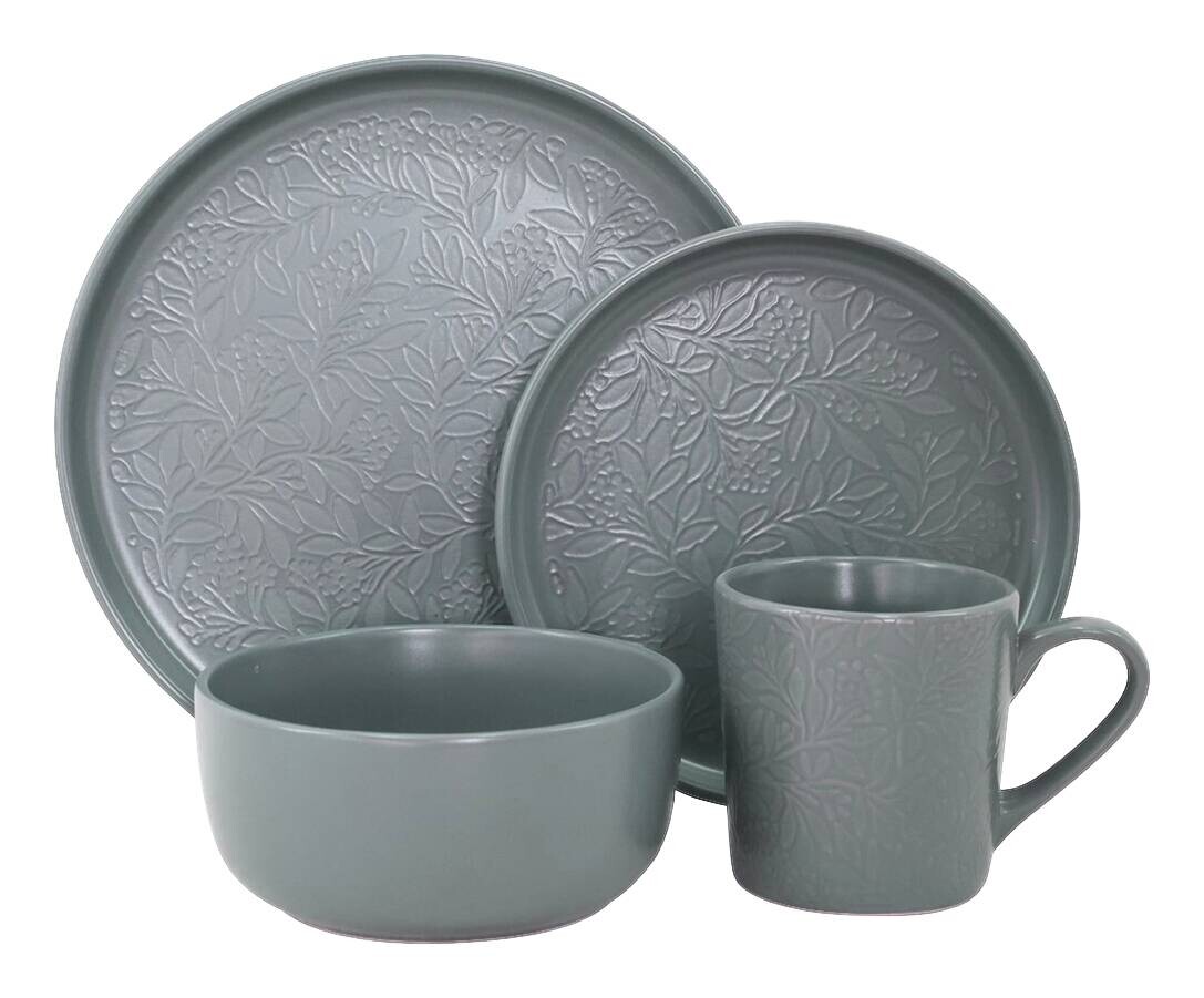 POCOline Kombiservice grau Porzellan 16 tlg.