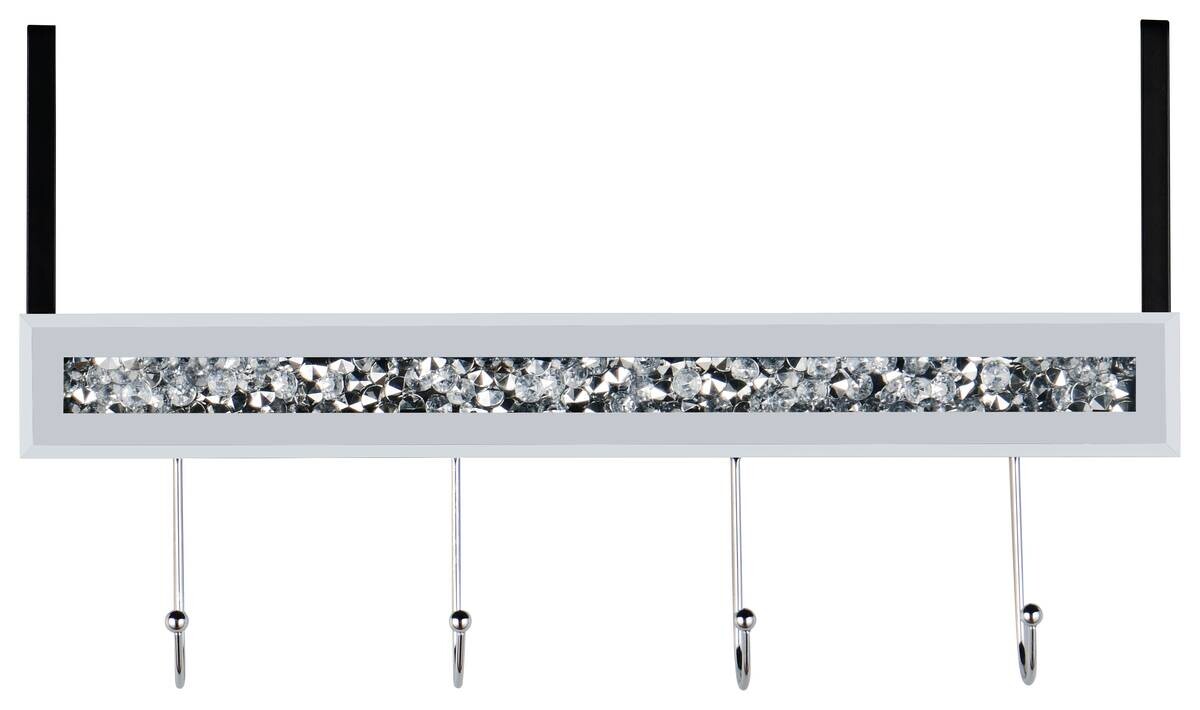 Türgarderobe Zoe weiß schwarz Glas B/H/T: ca. 40x12x9 cm