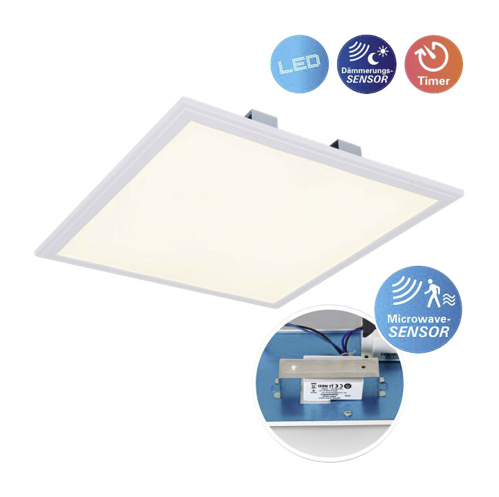 Näve Leuchten LED-Sensor-Panel NV1355726 weiß Aluminium B/H/T: ca. 45x5x45 cm