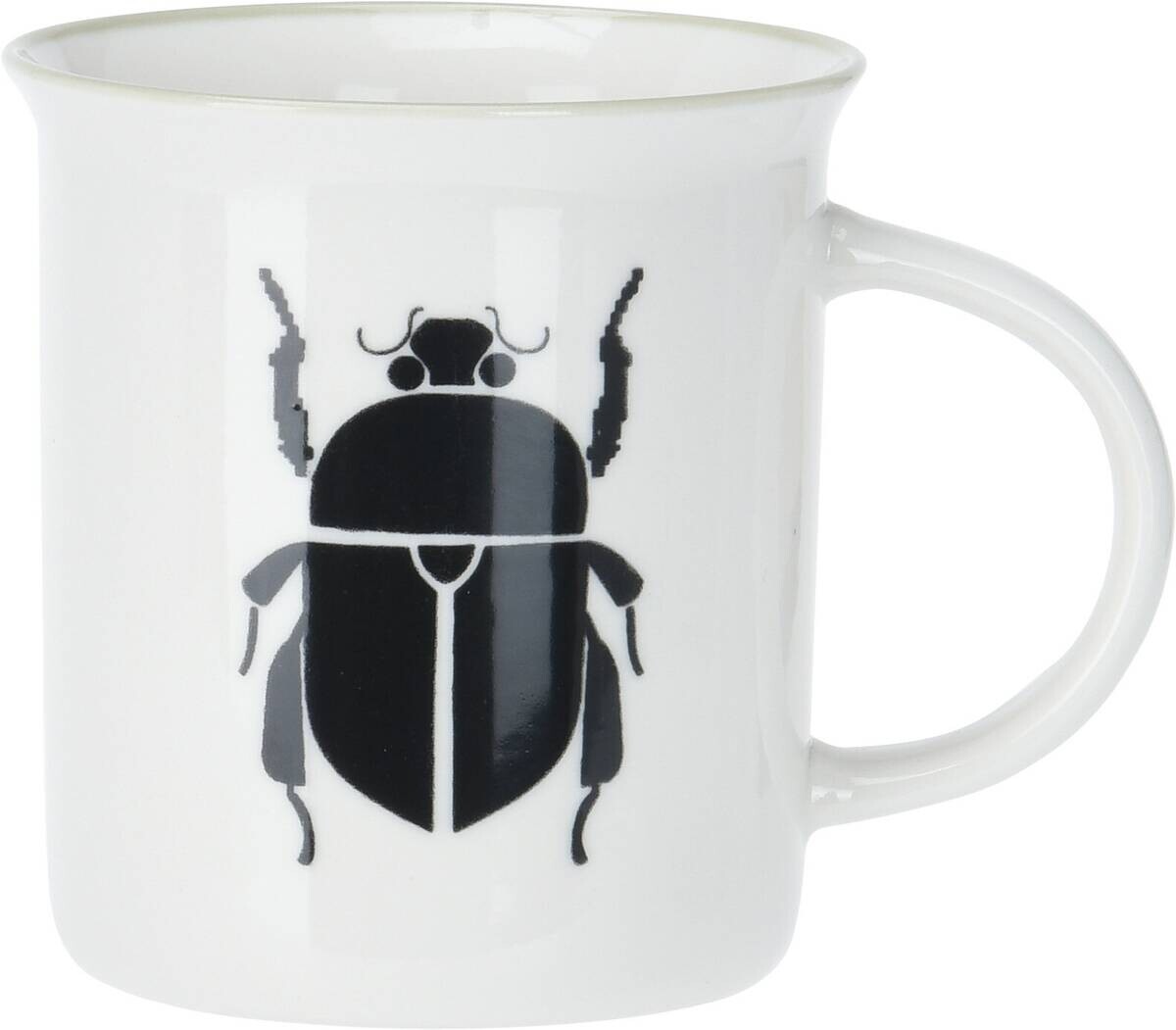 Kaffeebecher weiß Porzellan 3 tlg.