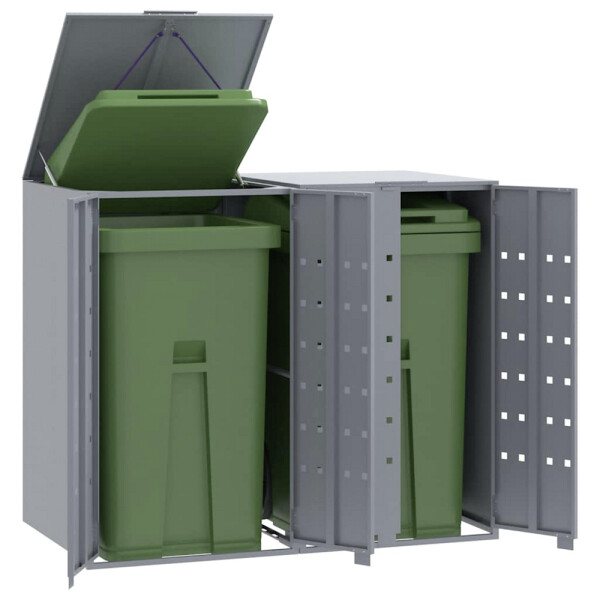 vidaXL Mülltonnenbox grau