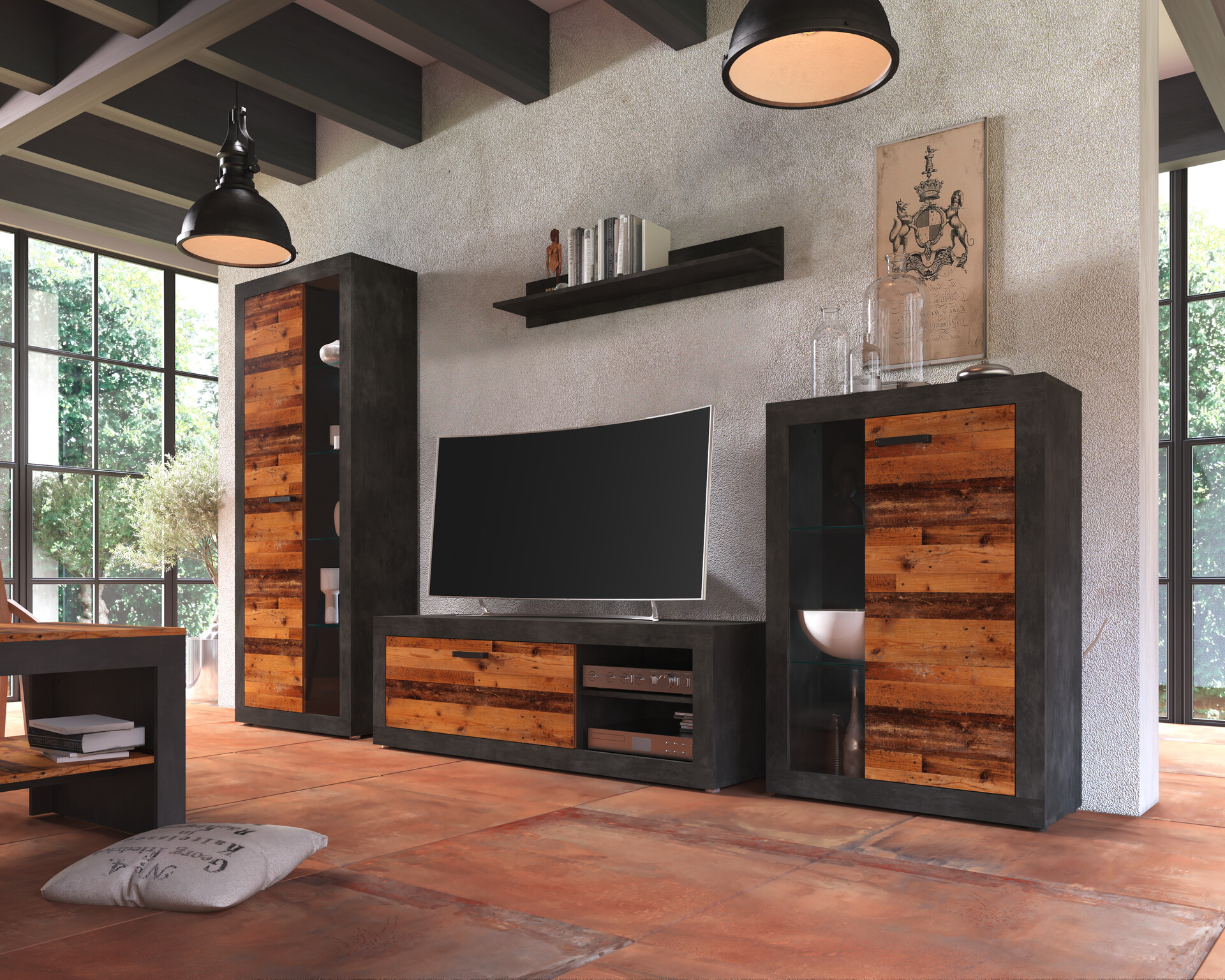 Wandboard Kassel Fresko Nachbildung B/H/T: ca. 110x17x20 cm